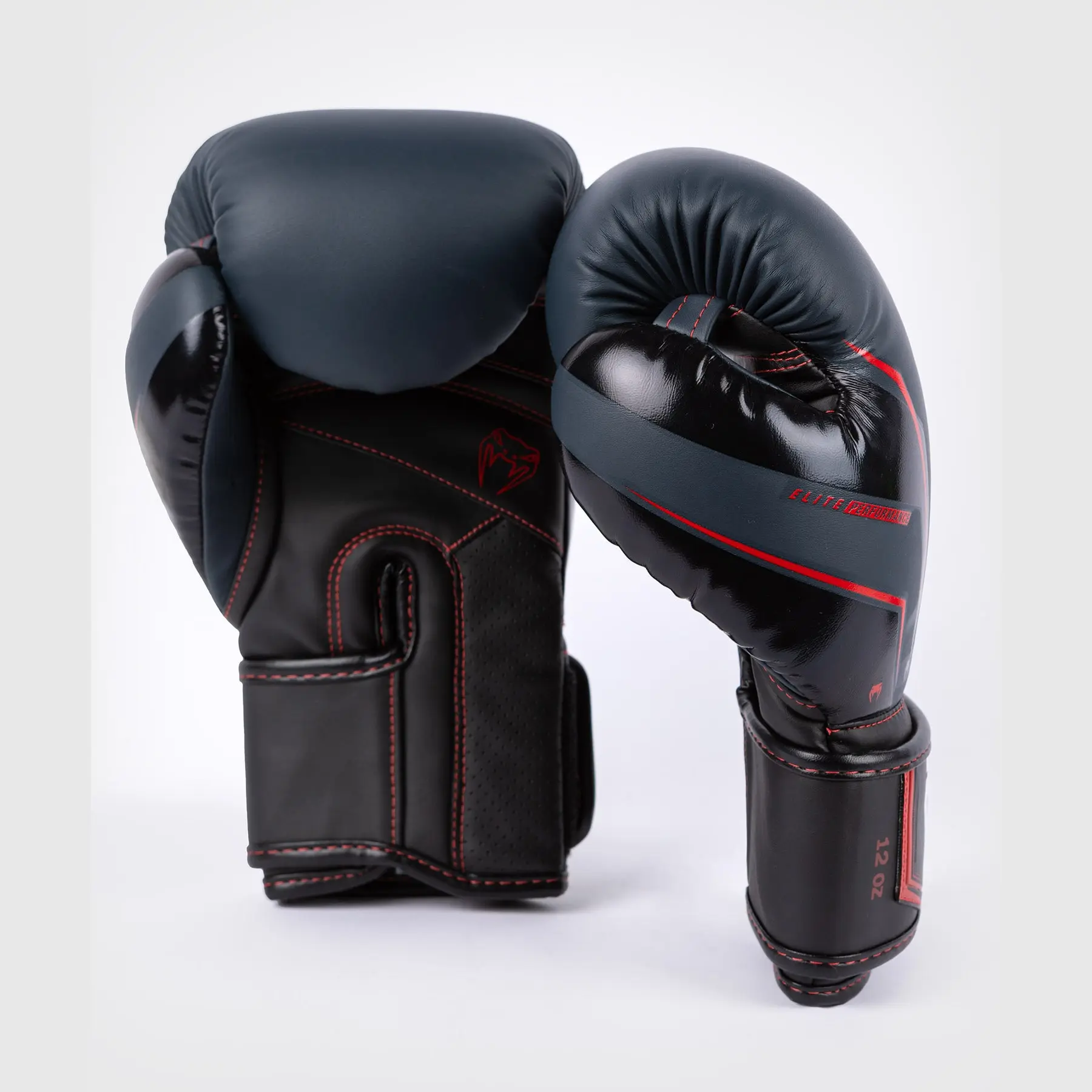 Venum Elite Evo Boxing Gloves - Navy/Black/Red