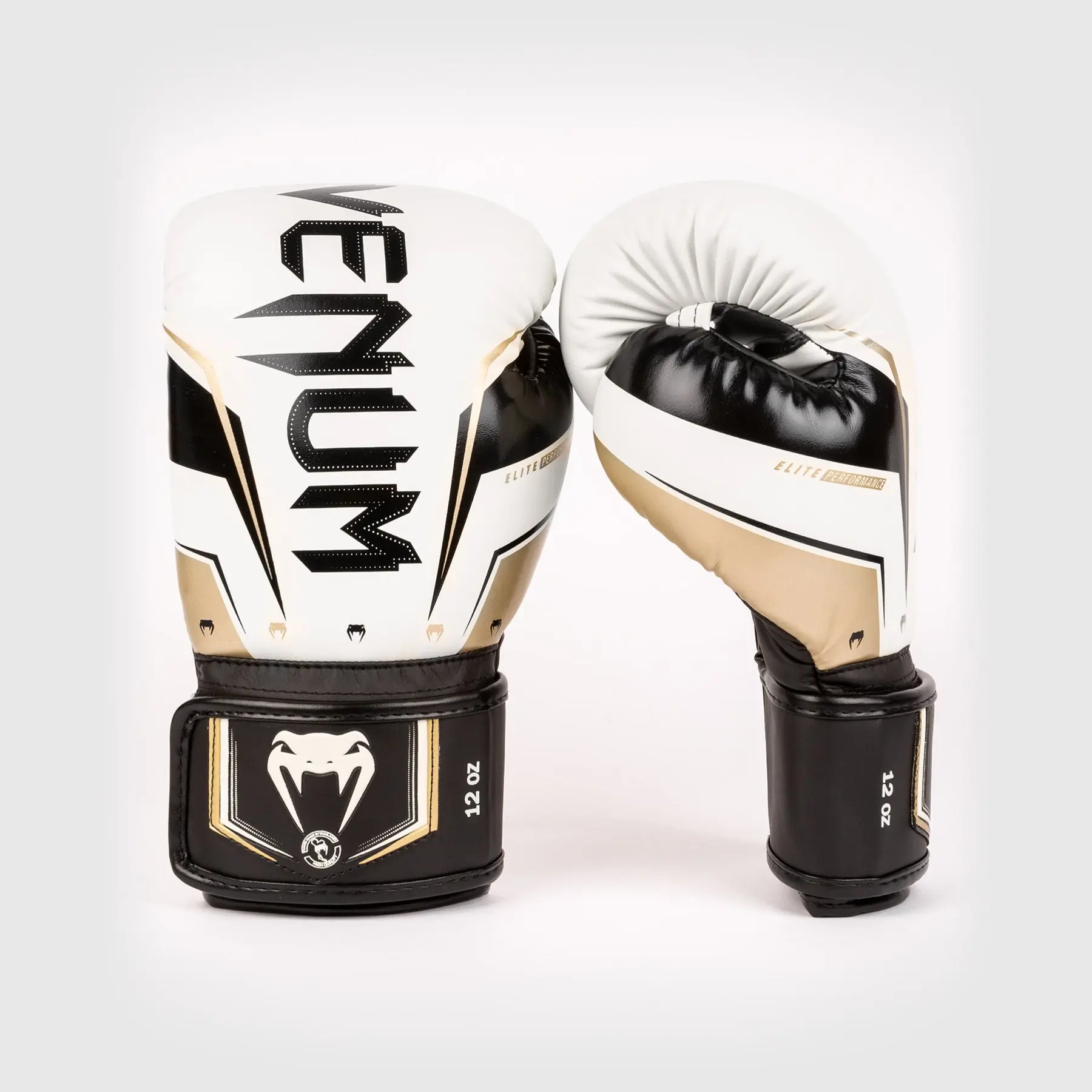 Venum Elite Evo Boxing Gloves - White/Gold
