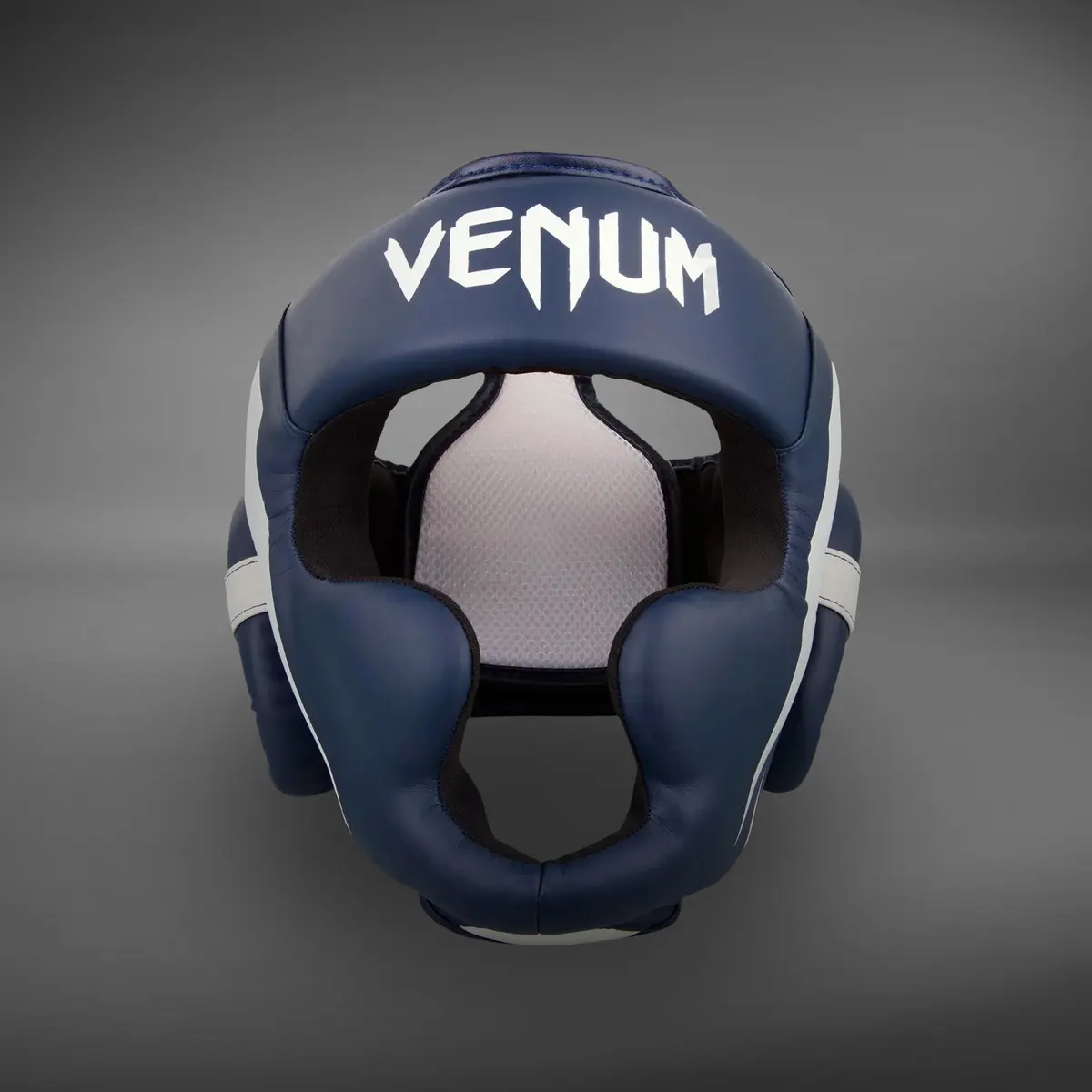 Venum Elite Headgear - White/Navy Blue