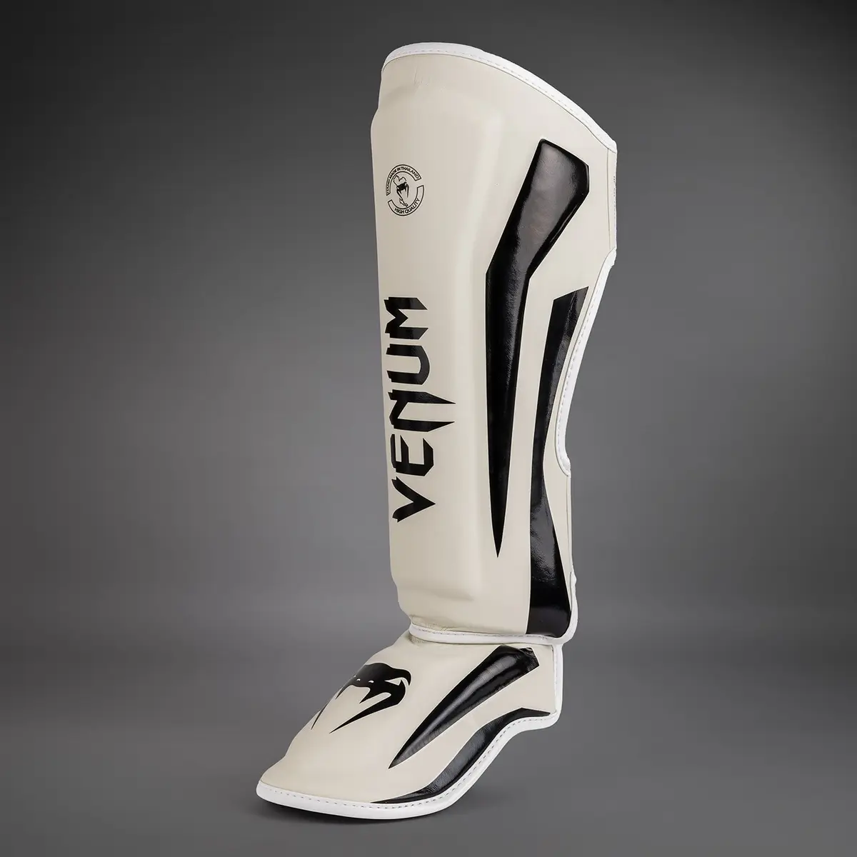 Venum Elite Standup Shinguards - White/Black, преден изглед на чифт