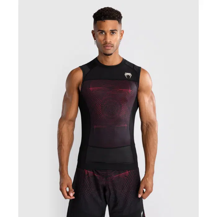 Рашгард - Venum G-Fit Air Men's Sleeveless Rashguard - Deep Black/Fire Red