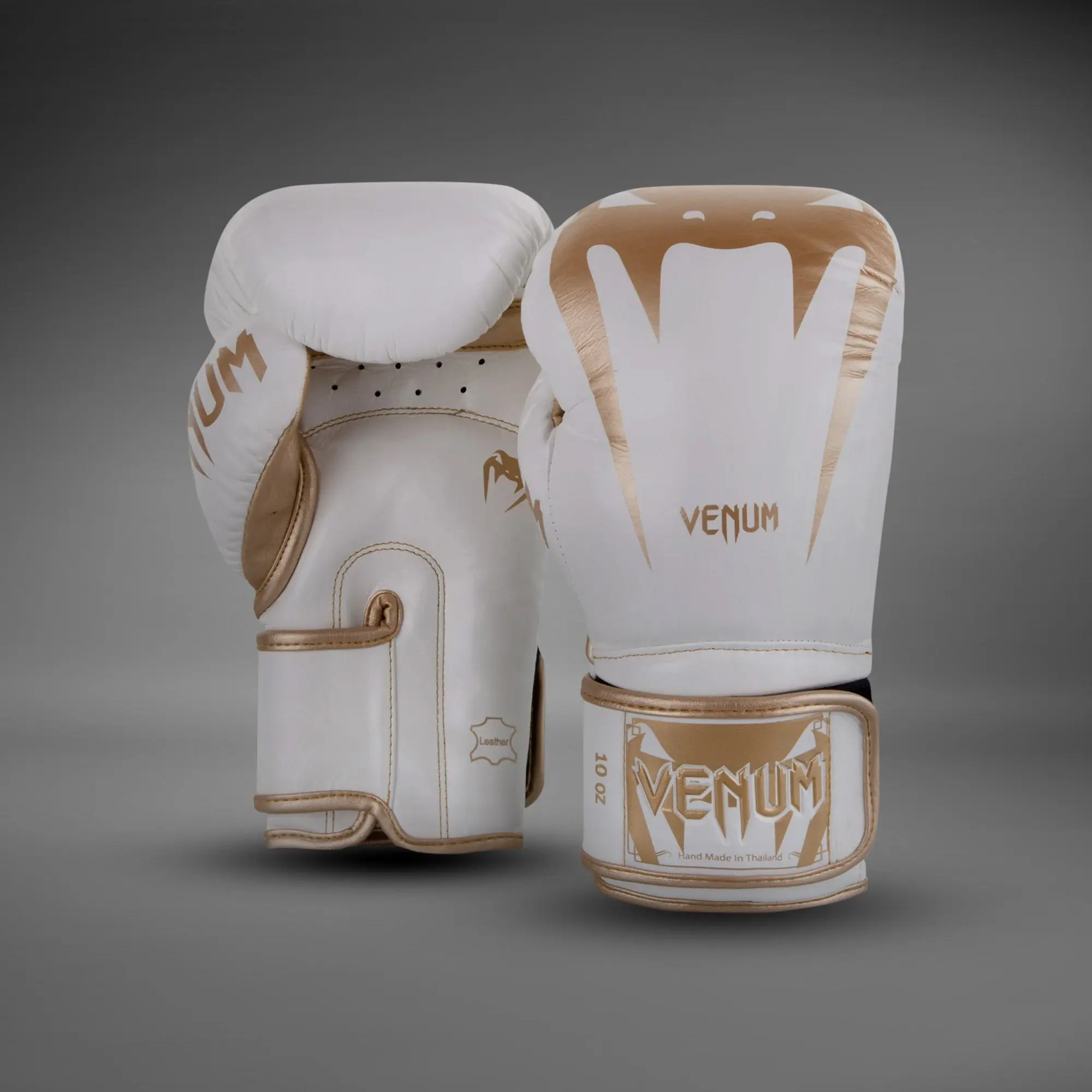 Venum Giant 3.0 Boxing Gloves - Nappa Leather - White/Gold