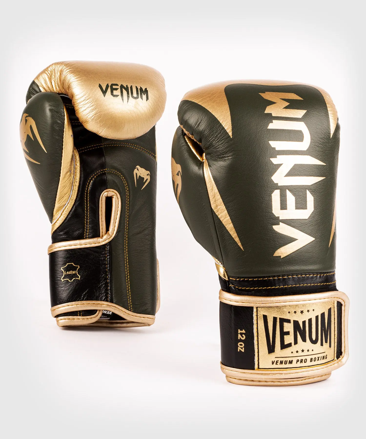 Venum Hammer Pro Boxing Gloves Velcro - Khaki/Gold