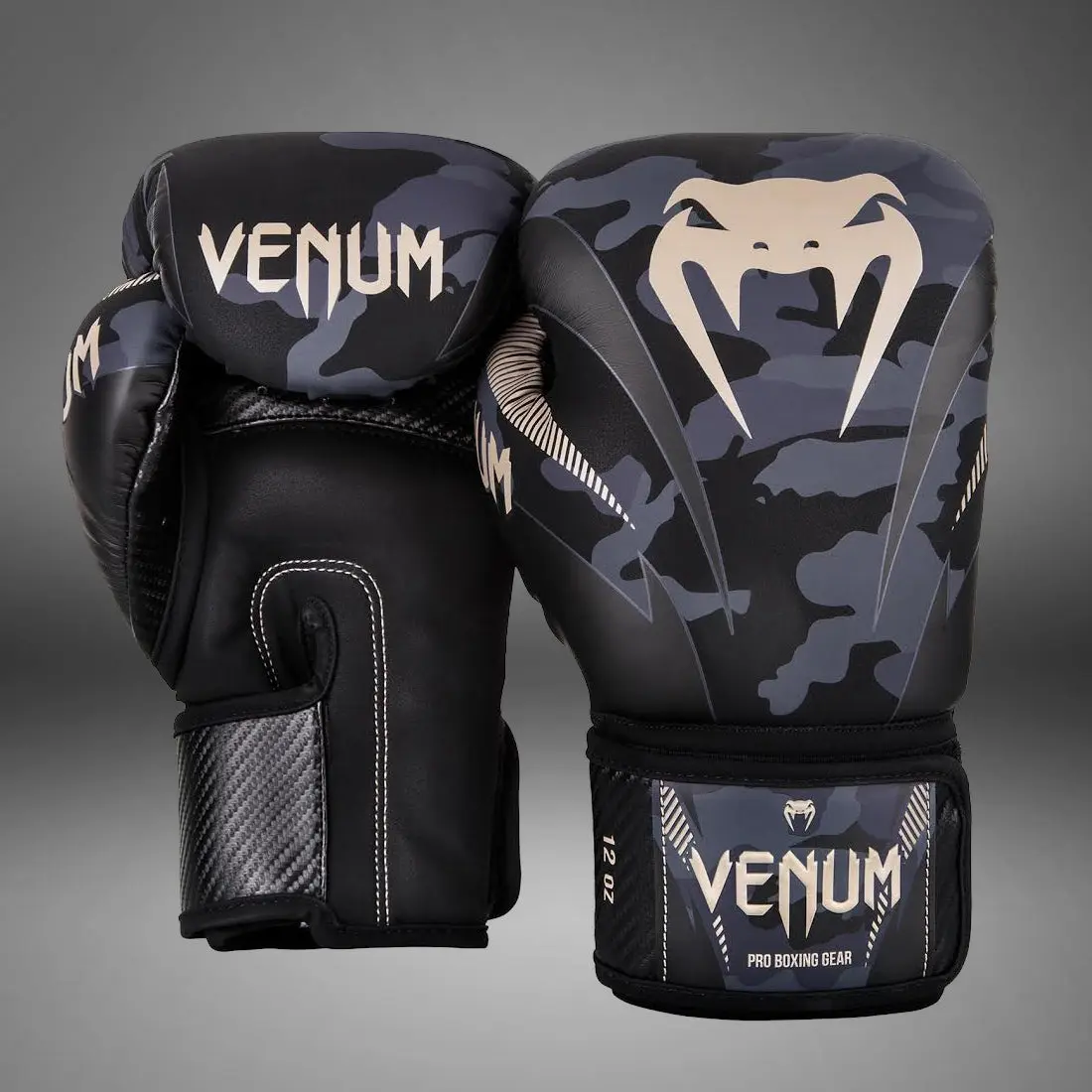 Venum Impact Boxing Gloves - Dark Camo/Sand