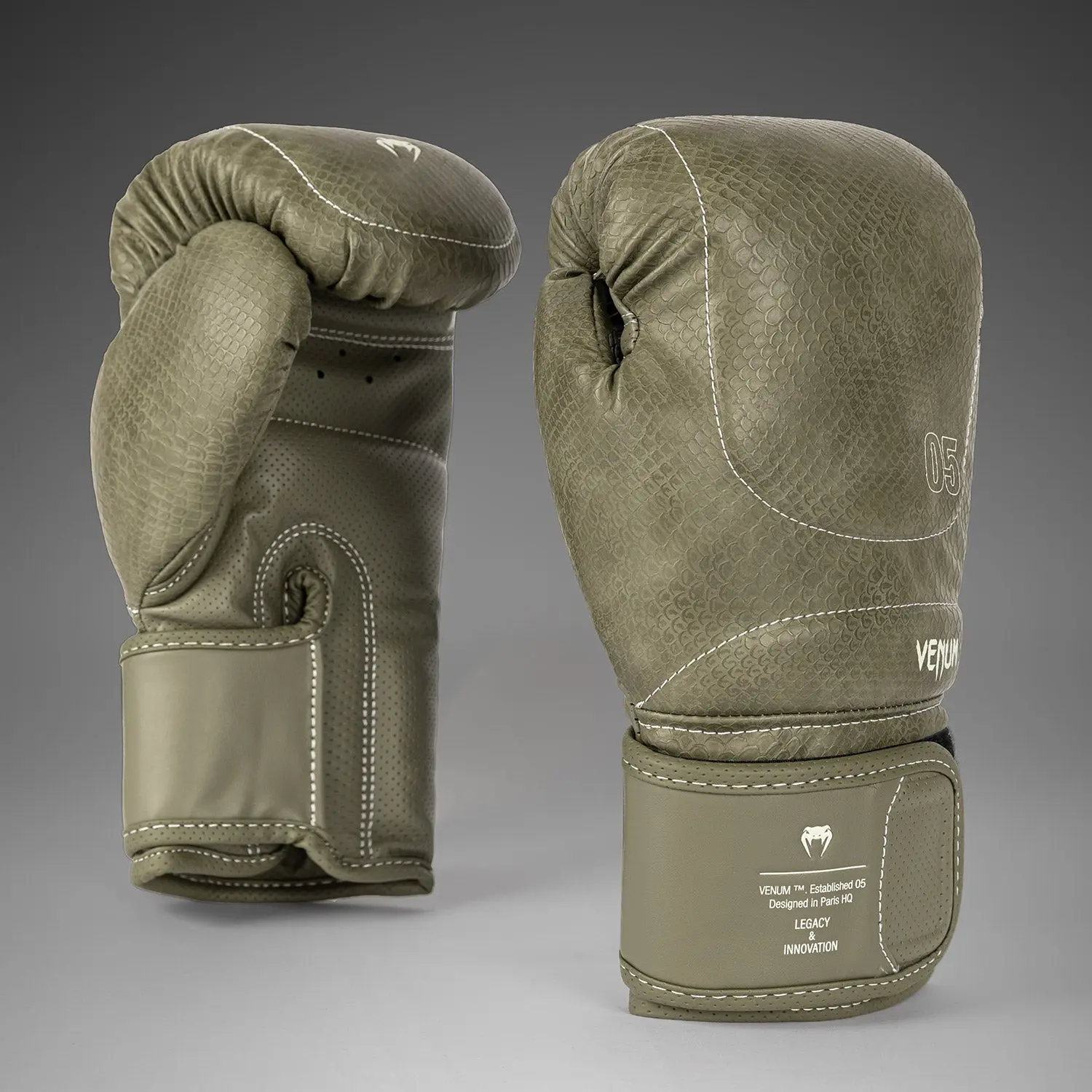 Venum Impact Evo Scales Boxing Gloves - Army Green