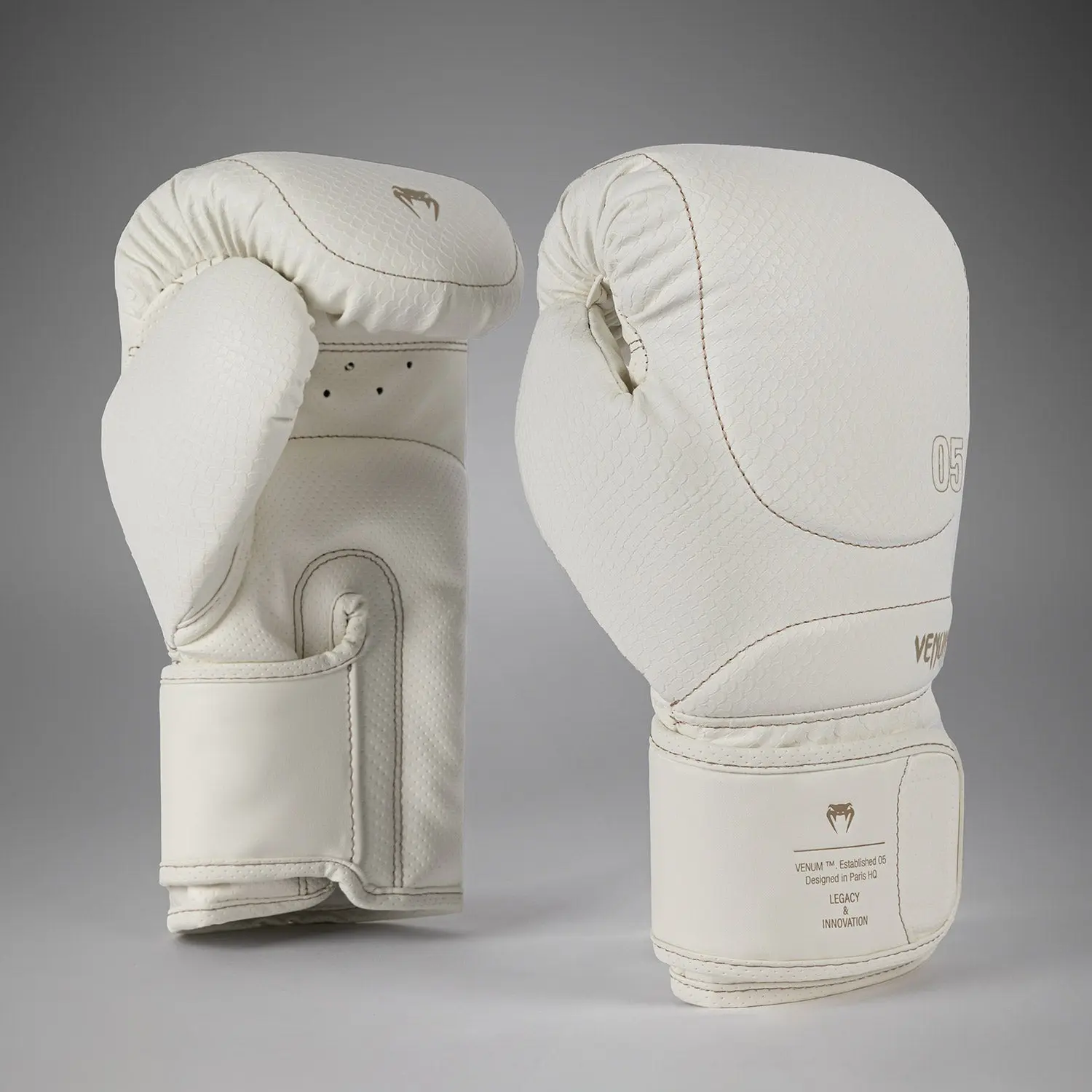 Venum Impact Evo Scales Boxing Gloves - Ivory