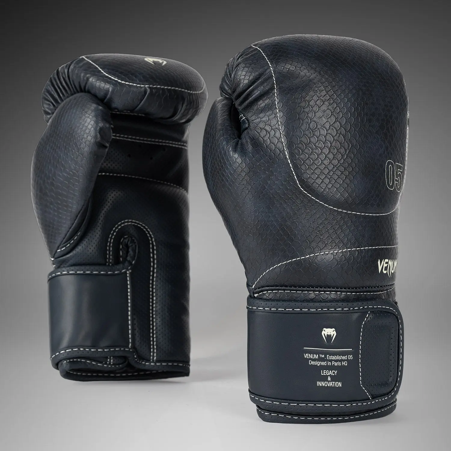 Venum Impact Evo Scales Boxing Gloves - Midnight Blue