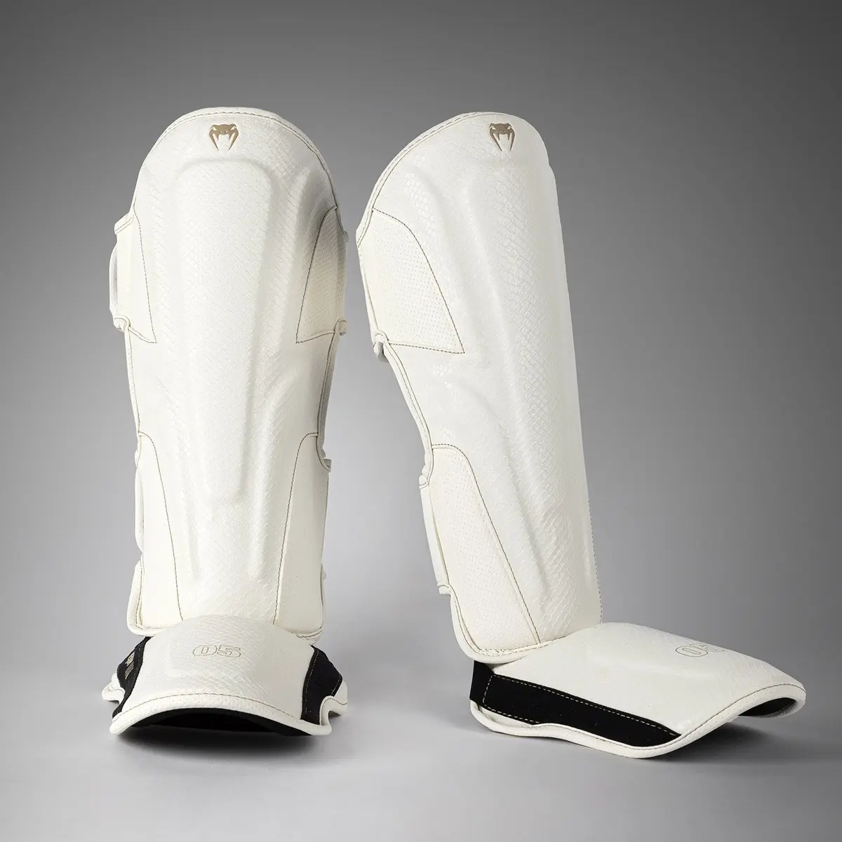 Venum Impact Evo Scales Shin Guards - Ivory
