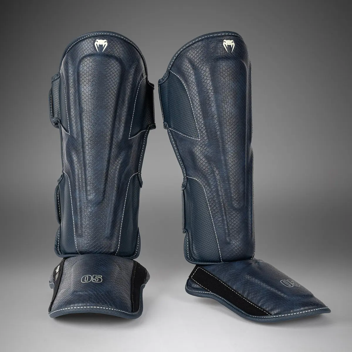 Venum Impact Evo Scales Shinguards - Midnight Blue