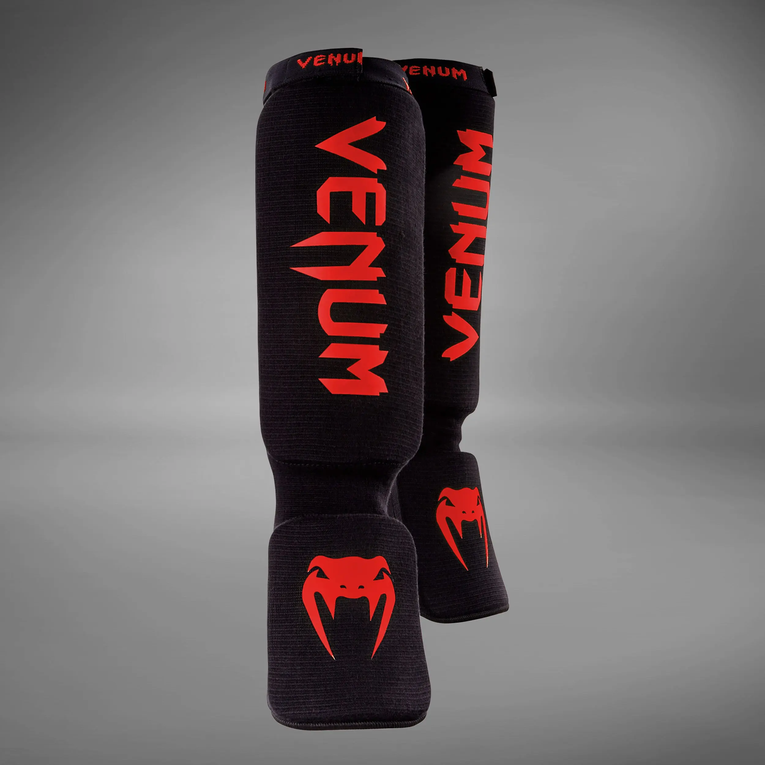 Протектори за крака - VENUM KONTACT SHINGUARDS AND INSTEP - COTTON - BLACK/RED