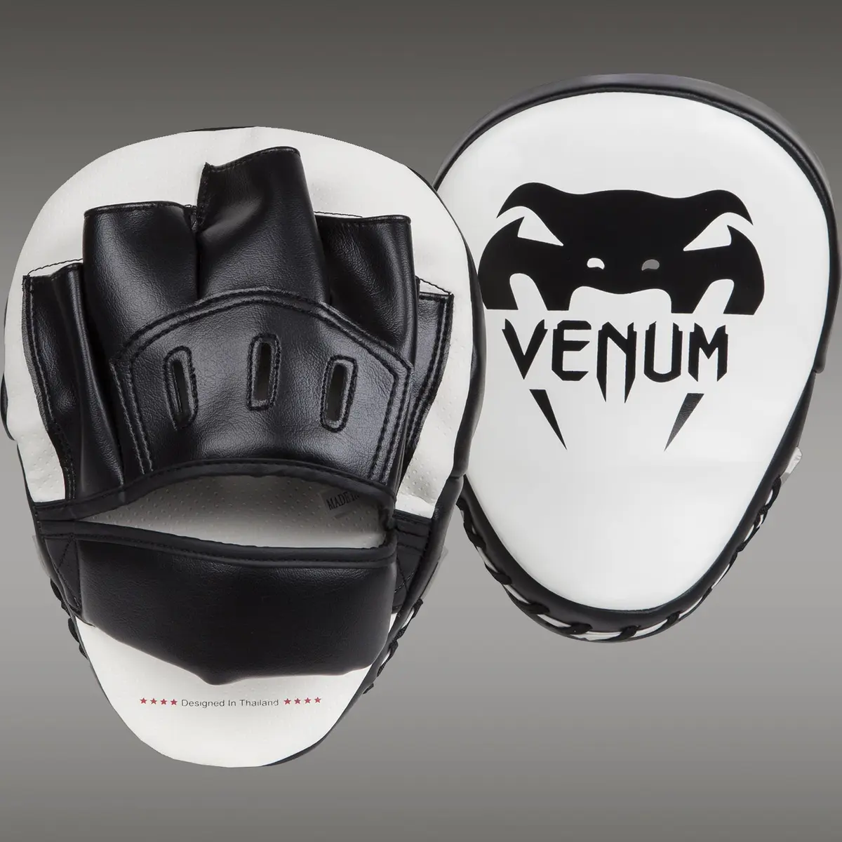 Venum Light Focus Mitts - White/Black (Pair)