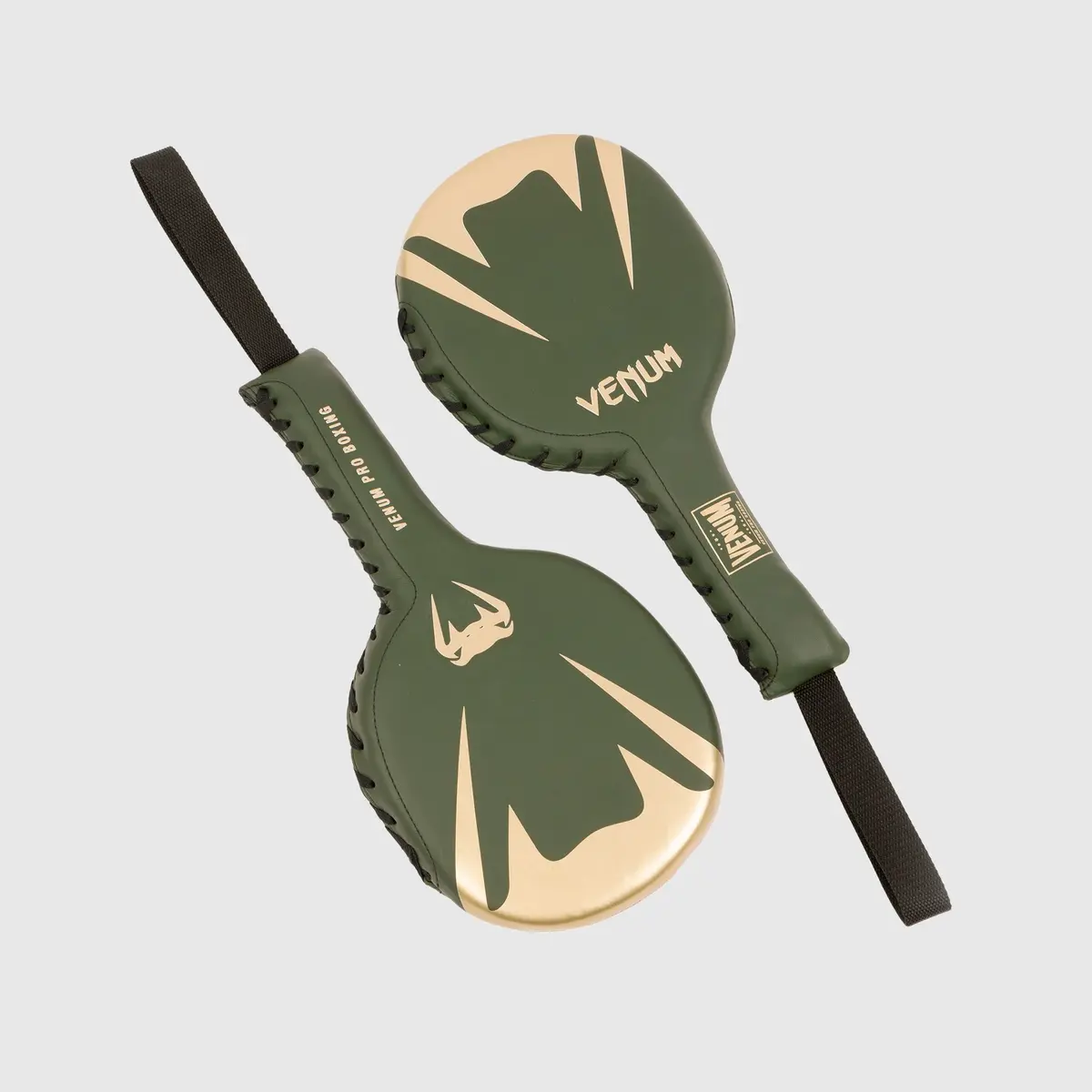 Venum Pro Boxing Rackets (Pair) - Khaki/Gold