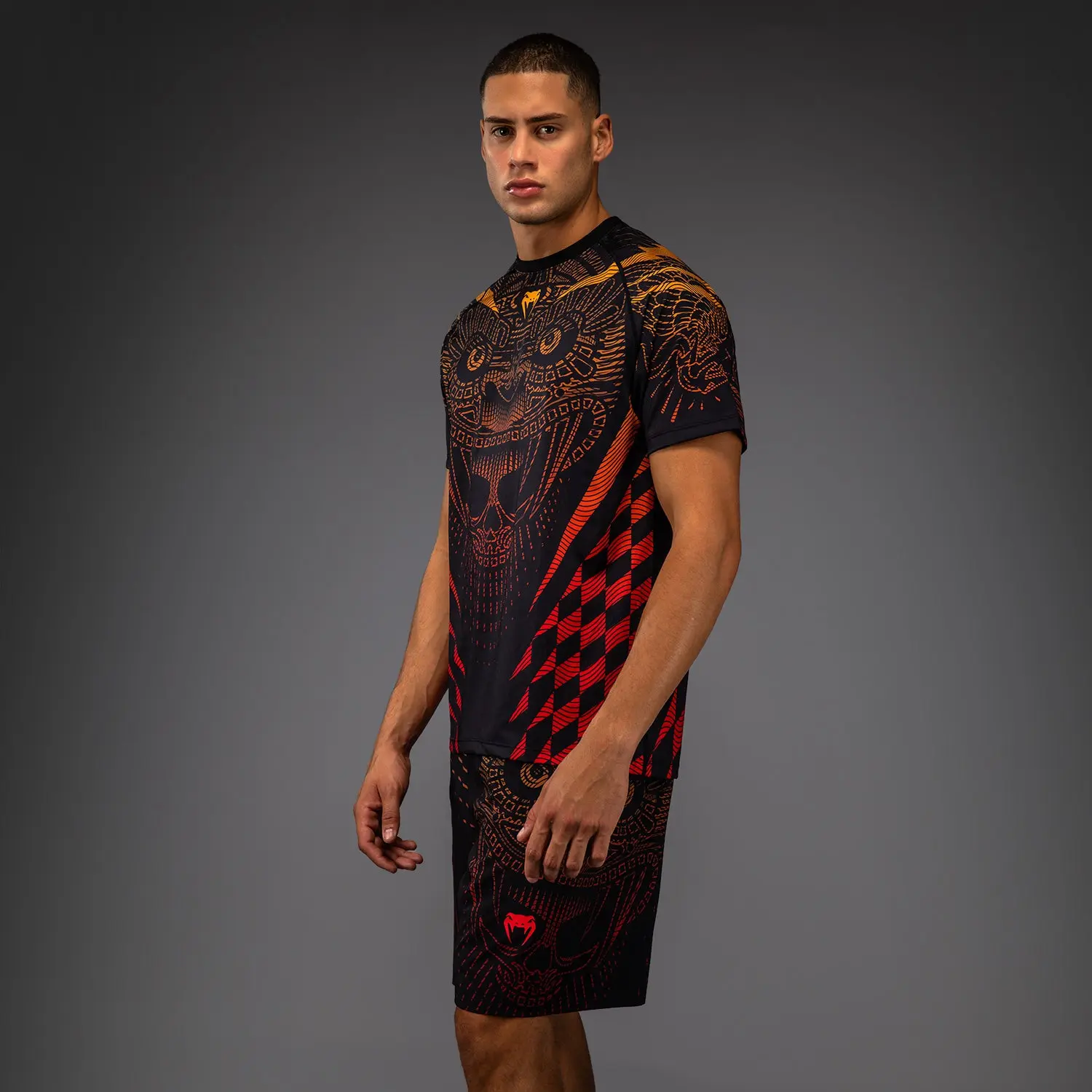 Тениска - Venum Quetzal Fury T-Shirt - Black/Fury Red/Tangerine