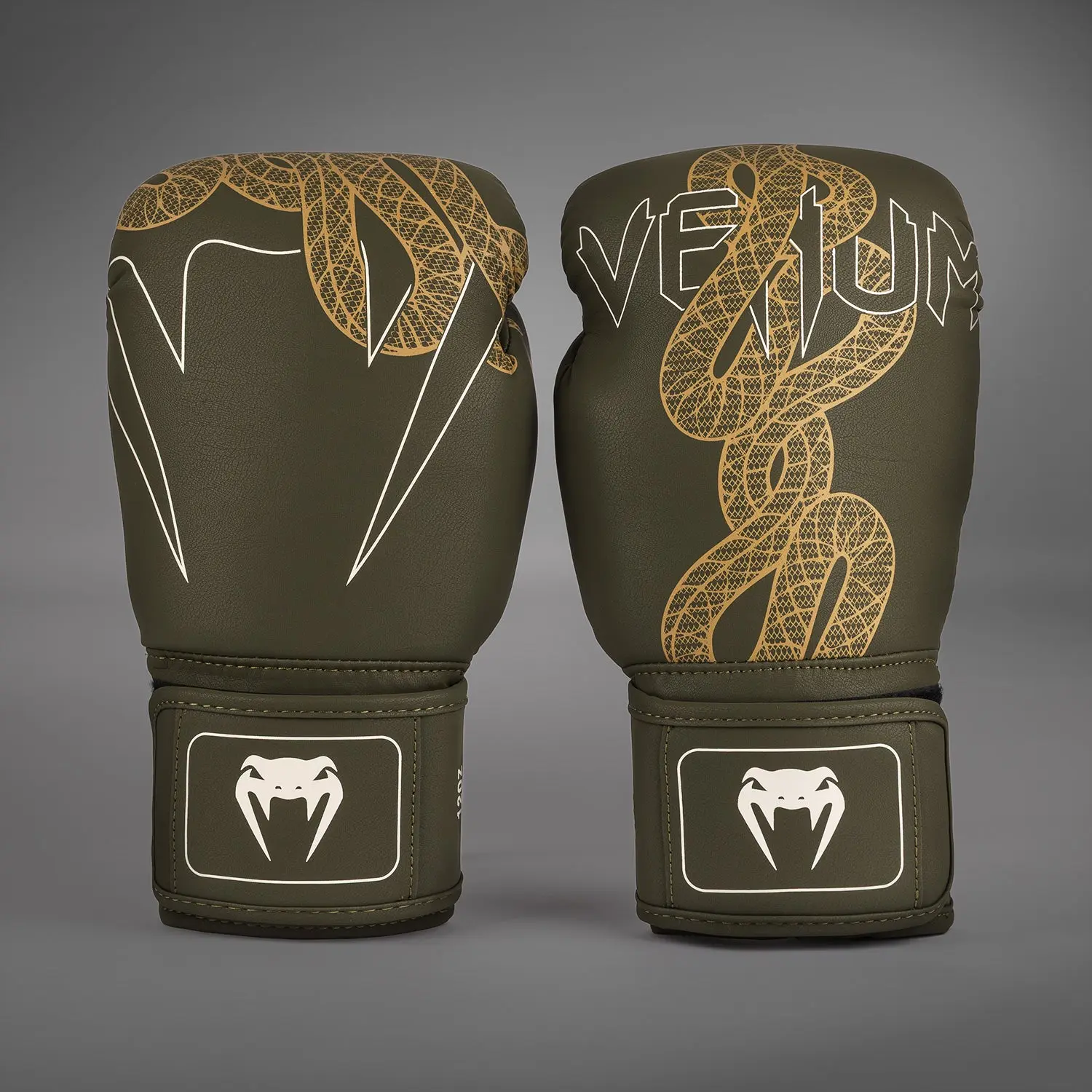 Venum Serpenti Boxing Gloves - Khaki/Bronze/Ivory
