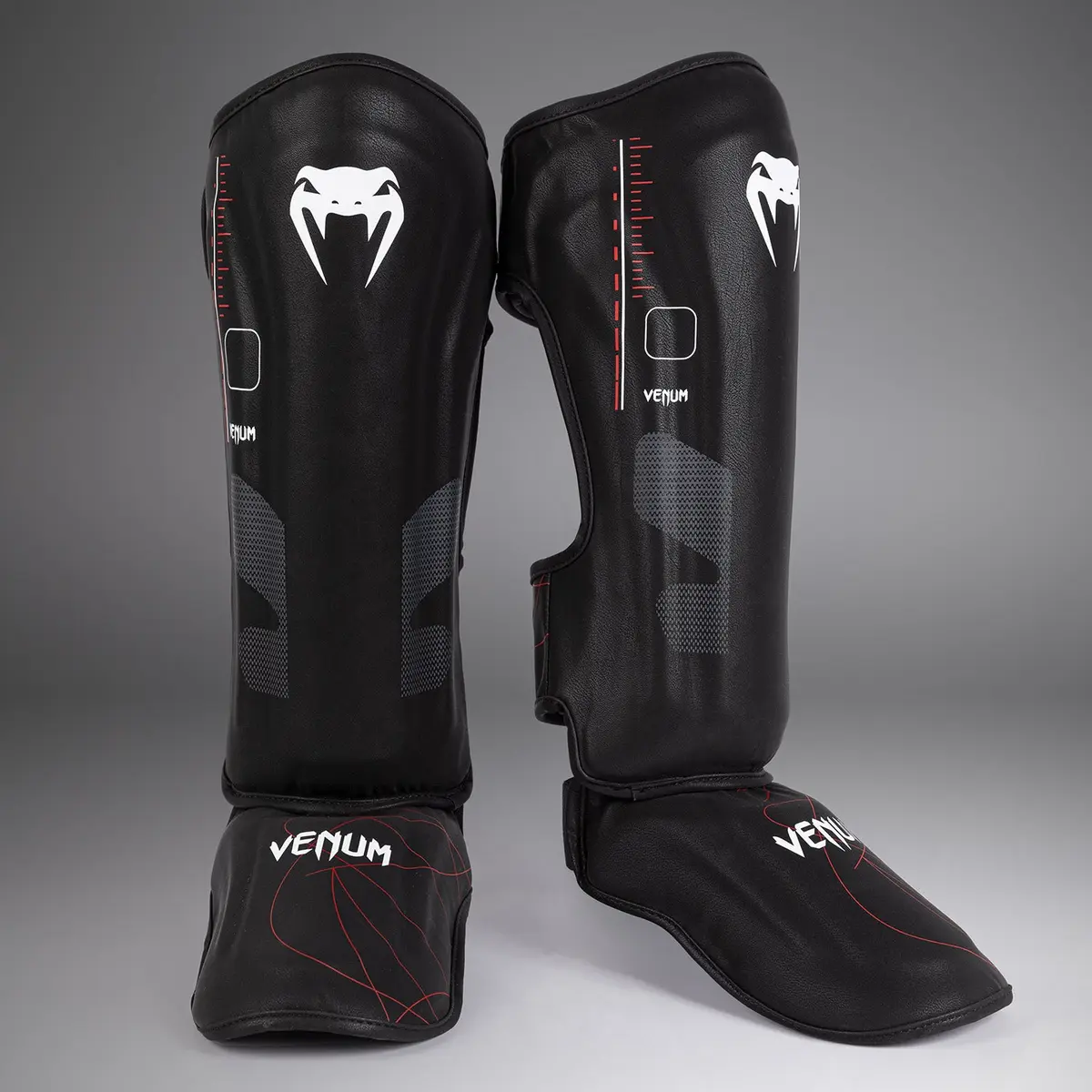 Venum Tactical XT Shinguards - Black/Fire Red
