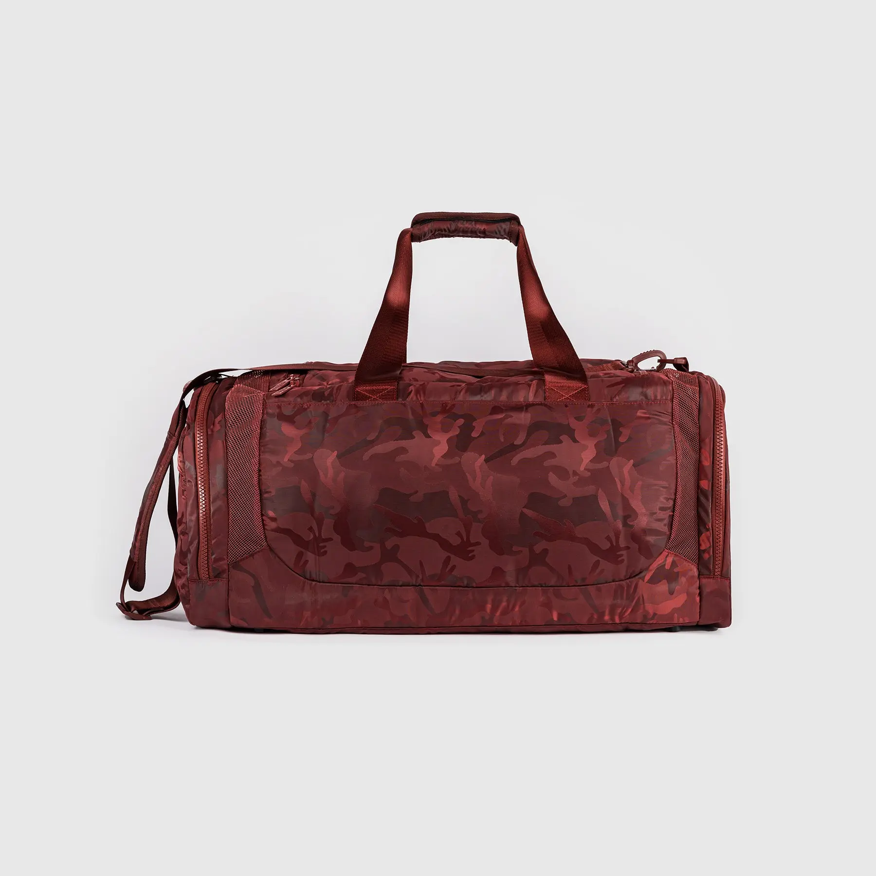 Venum Trainer Lite Sports Bag (48L) - Camo/Burgundy, страничен изглед с логото