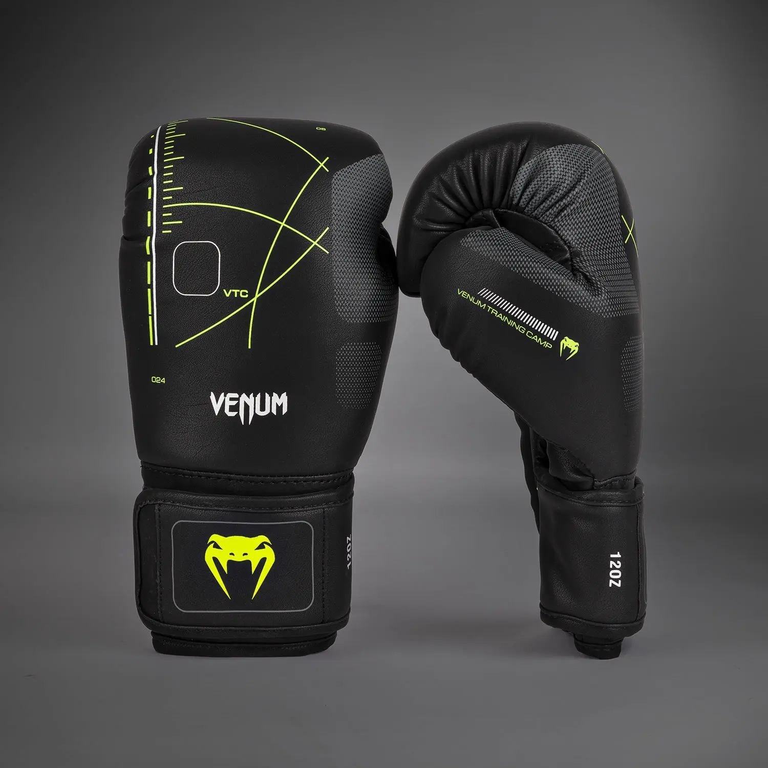 Venum Training Camp 4.0 Boxing Gloves - Black/Neon Green