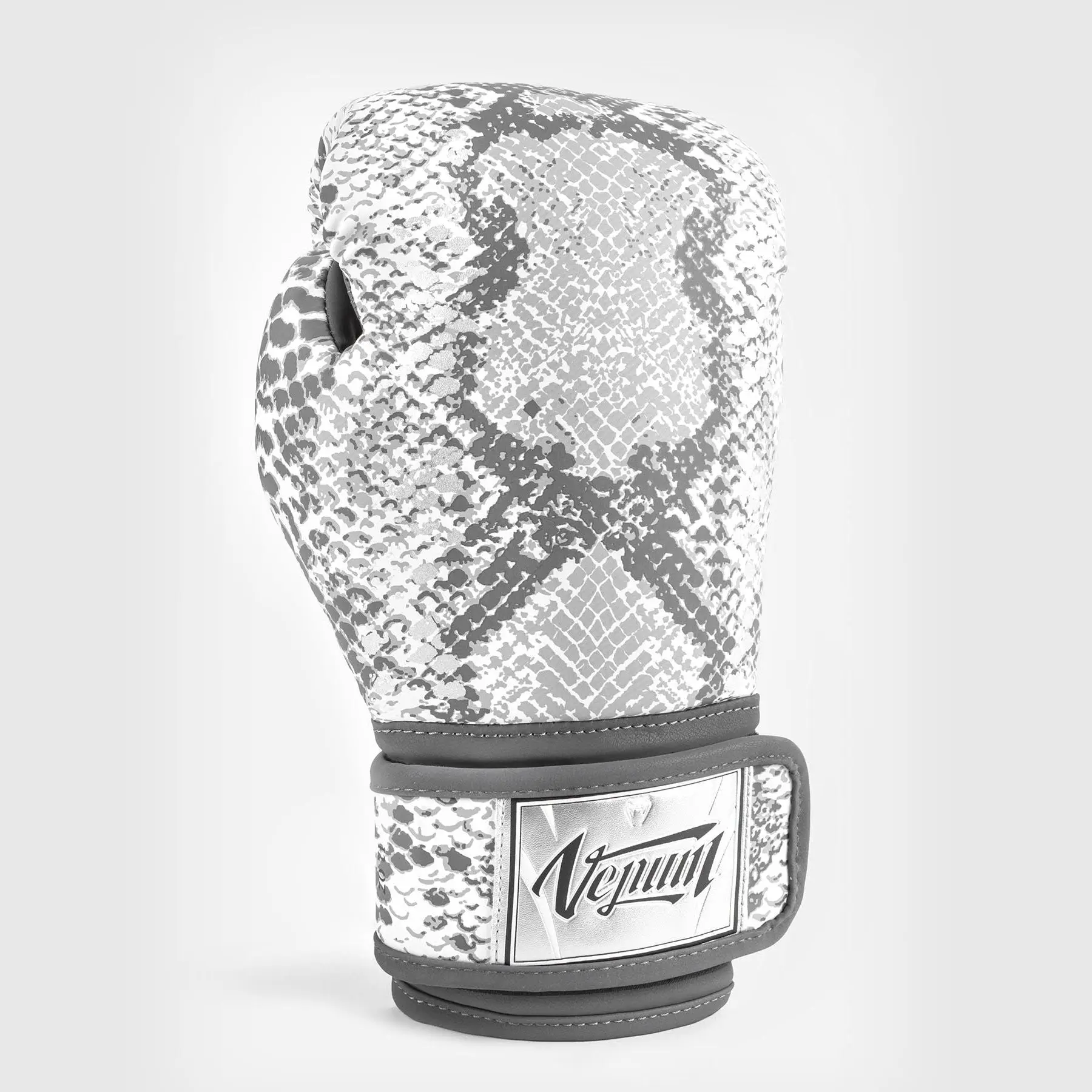 Venum White Snake Boxing Gloves for Women - White, на ръката