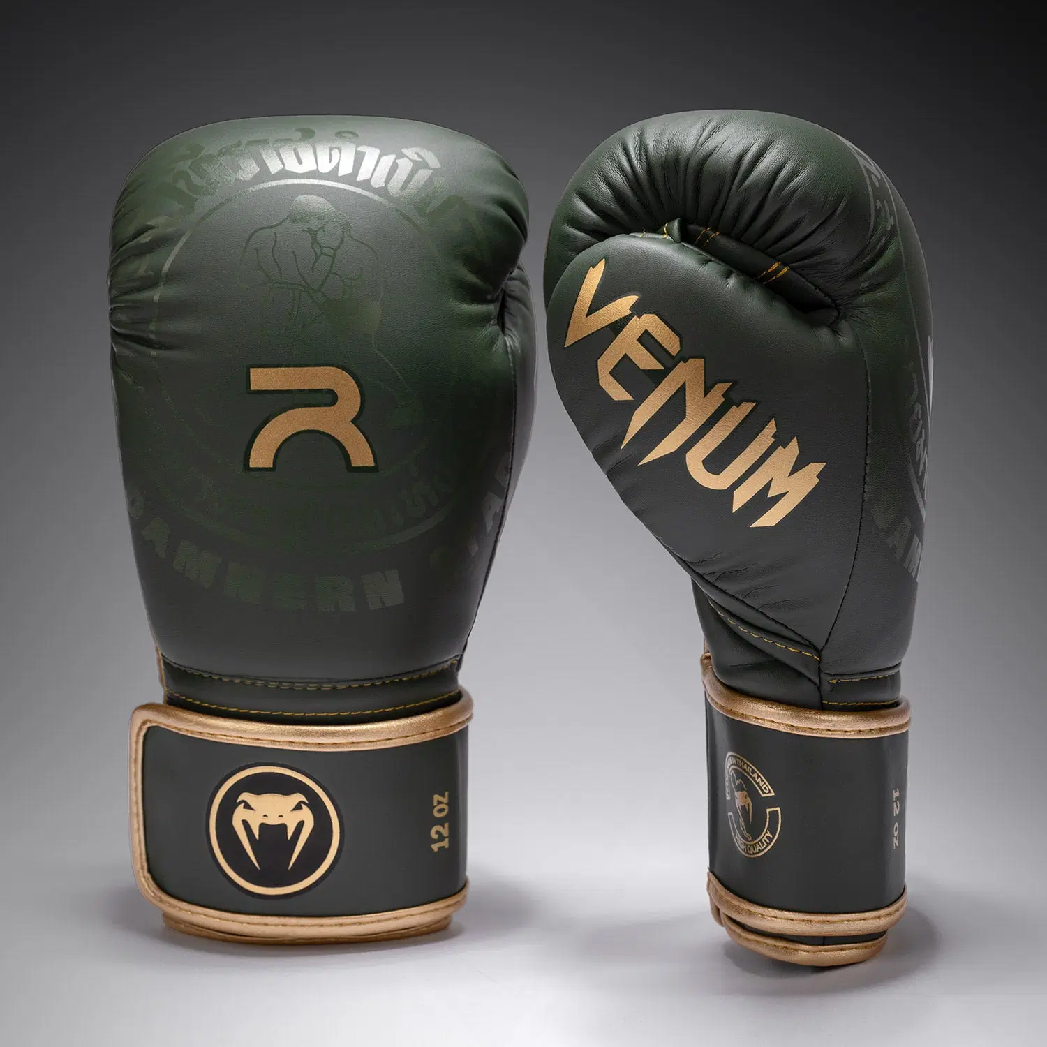 Venum x Rajadamnern Boxing Gloves - Military Green