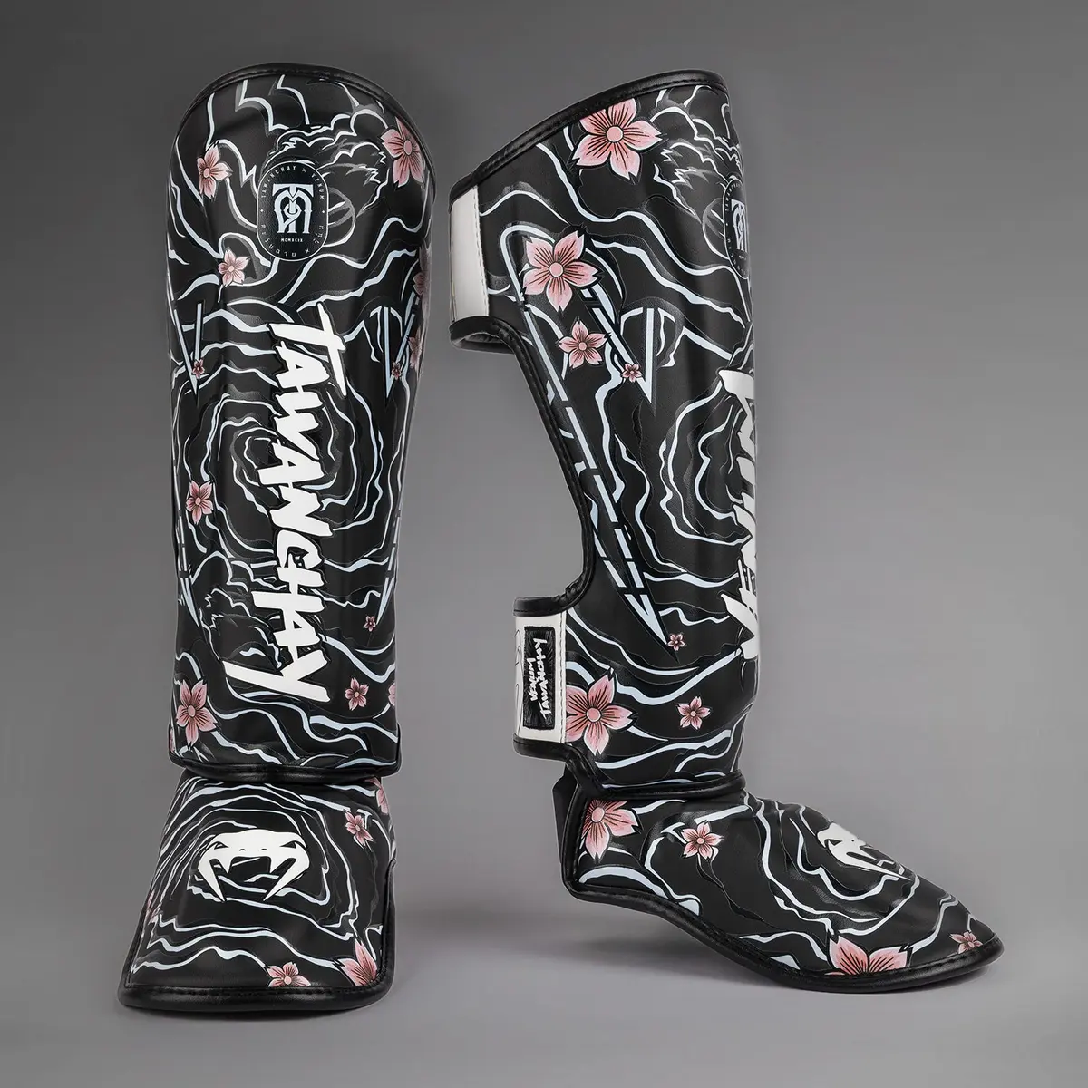 Venum x Tawanchay Shinguards Black/White
