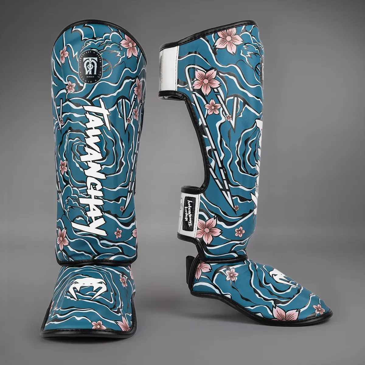 Venum x Tawanchay Shinguards Blue/White