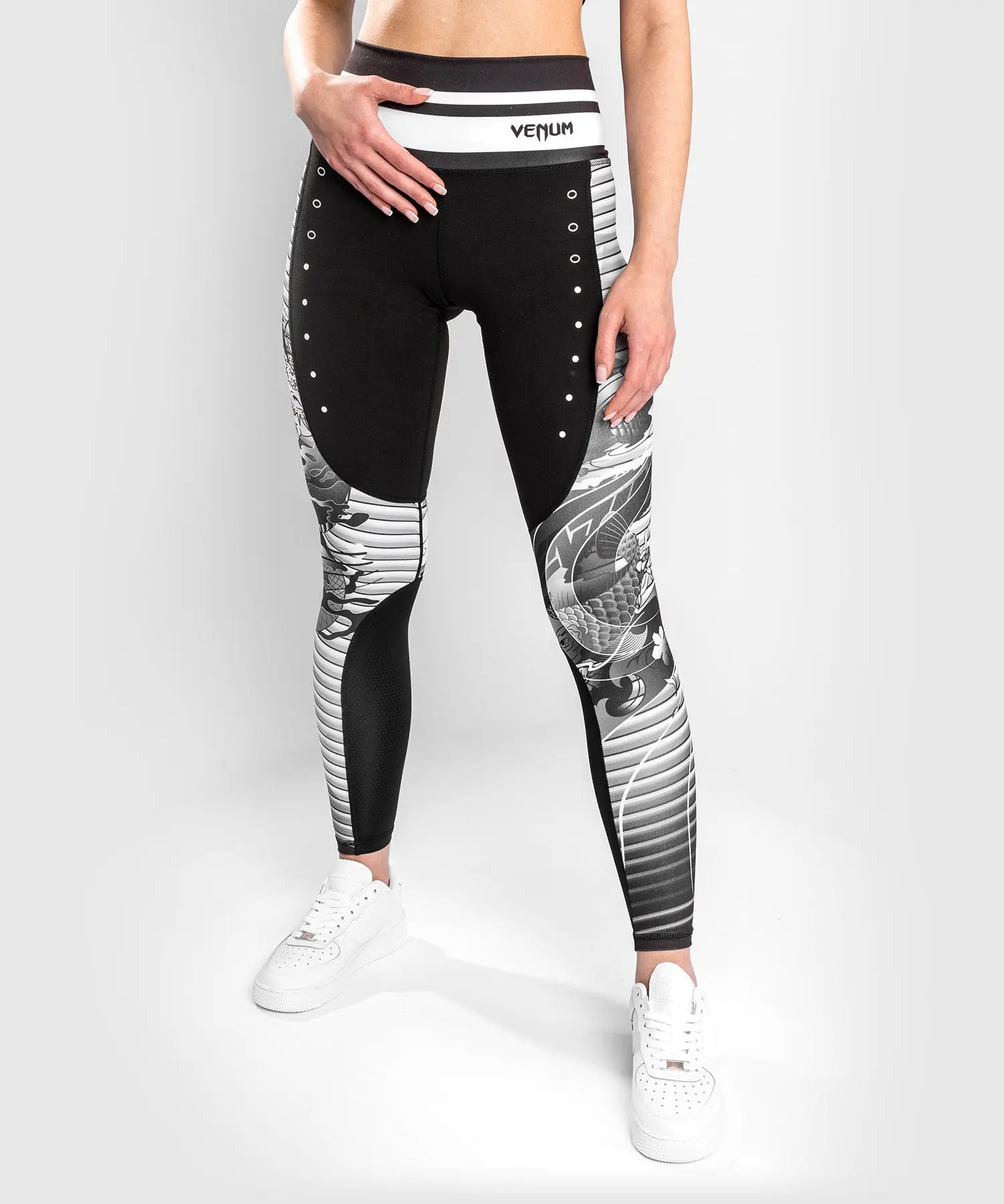 Kısa tayt - Venum No Gi Vale Tudo Shorts - Black/ White