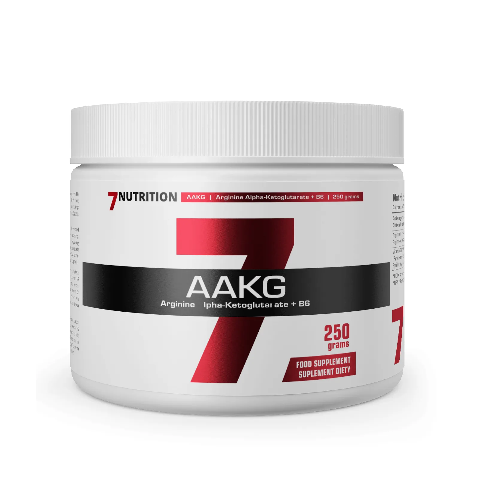 7Nutrition - AAKG 250g преден изглед на опаковката