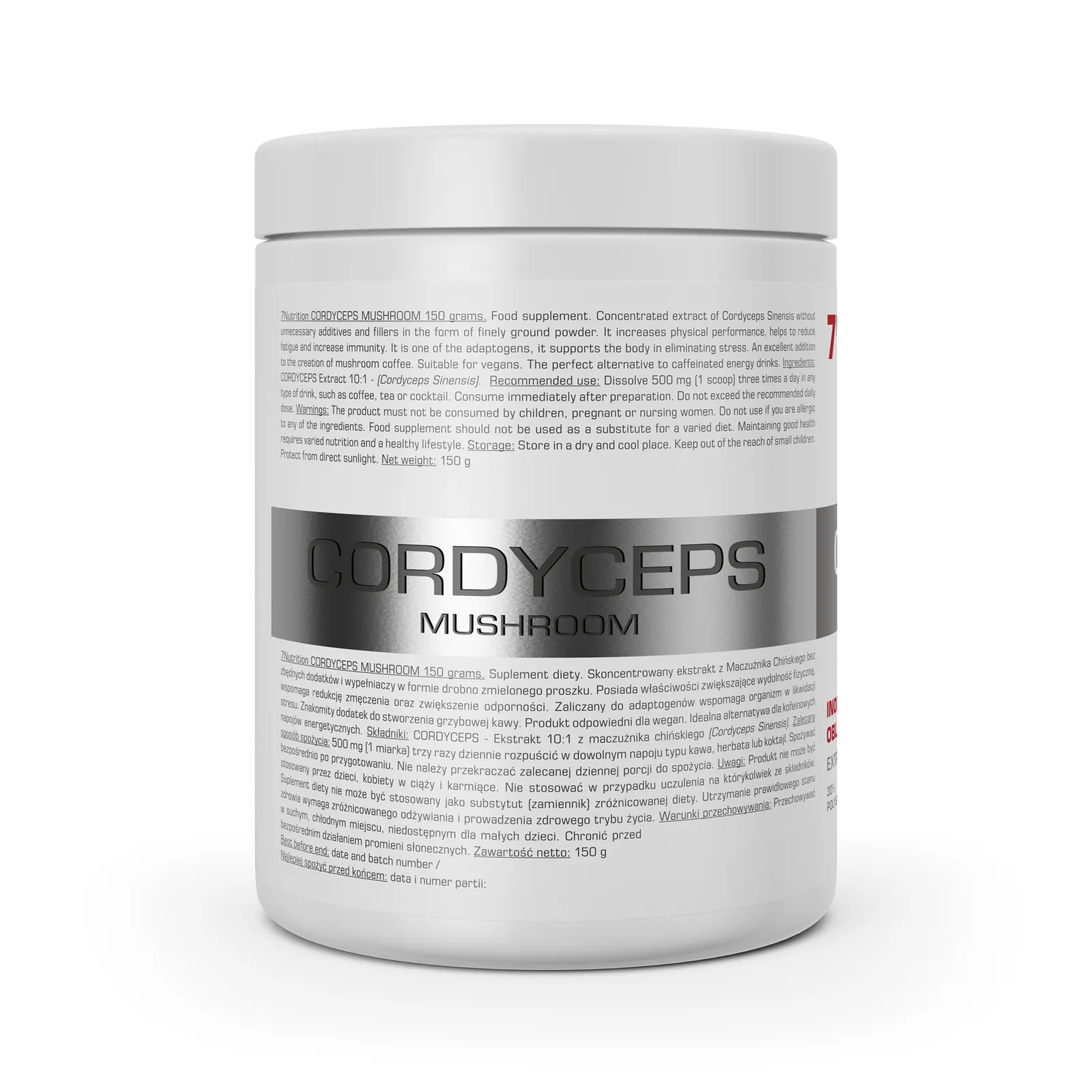 7Nutrition - CORDYCEPS MUSHROOM 150g